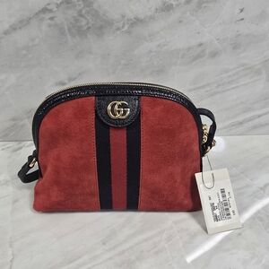 Gucci Dome Red Suede Crossbody